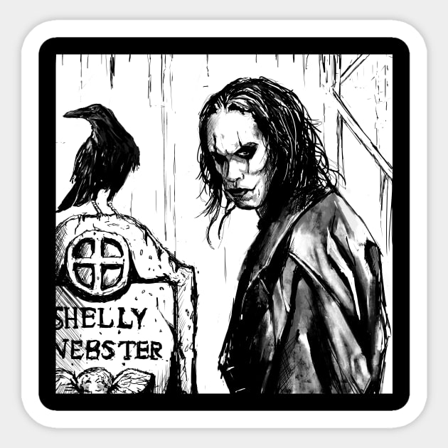 The Crow Sticker by Art Of Lunatik